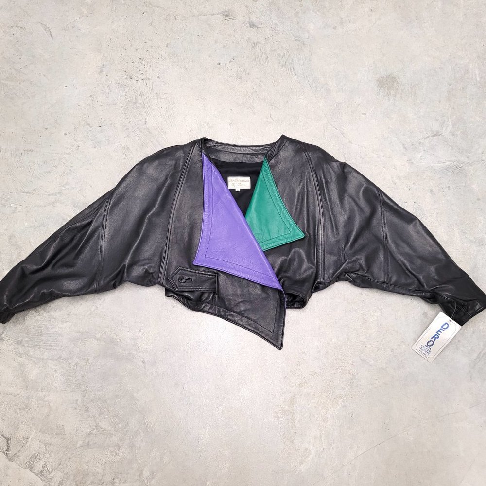 ❌SOLD❌ Vintage 1980s Dero Rocco Leather Jacket Retro M - Picture 8 of 12